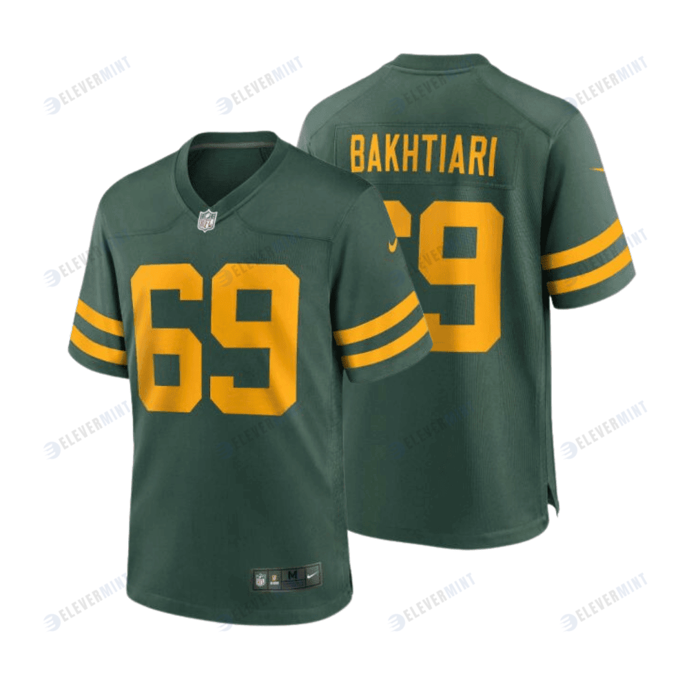 Nike Green Bay Packers No69 David Bakhtiari Gold Men's Stitched NFL Limited Inverted Legend 100th Season Jersey